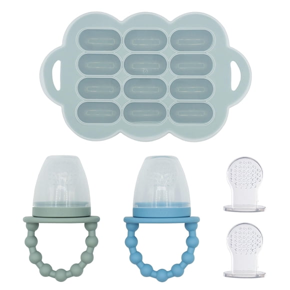 Juego de comederos de comida para bebés WeeSprout 2 de silicona y bandeja para congelador