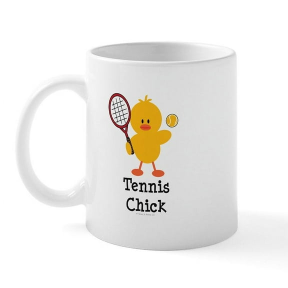 CafePress - Tennis Chick Mug - 11 oz Ceramic Mug - Novelty Coffee Tea Cup