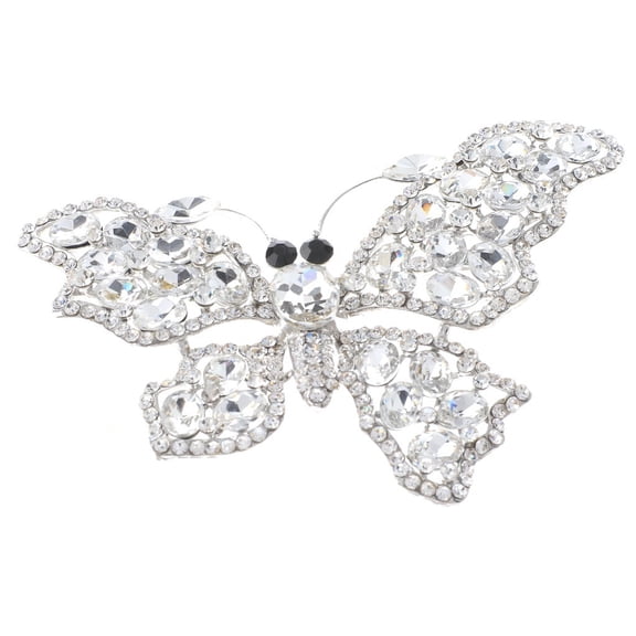 Large Crystal Butterfly Brooch