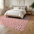 thumbnail image 3 of ODIKA Print Spotted Ombre Border Cheetah Inspired Motif Pink Leopard Refined Foldable Easy Care for Queen Size Bedroom, Under Bed, Master, 3 of 7