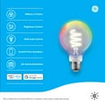 thumbnail image 3 of GE Cync G25 Smart LED Light Bulb, Color Changing WiFi Lights, 60 Watts, Medium Base, 1pk, 3 of 8