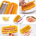 thumbnail image 2 of Banana Slicer for Kitchen Tools, ABS + Stainless Steel Fruit Salad Peeler Cutter, Kids Vegetable Chopper for Sausage Hotdogs Hot Dog, Strawberry, Grape, 2 of 12