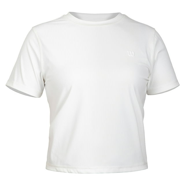 Playera Deportivo Wilson para Mujer Rib Tee Manga Corta Color Blanco Talla G