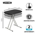 thumbnail image 3 of Lifetime Height Adj. 26 in. Laptop Table/TV Tray, Indoor/Outdoor Light Commercial Grade, Black, 3 of 12