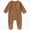 Newborn Sleep & Play One-Piece Bodysuit A43-Brown, variant on 3-6 Years Newborn Baby Long Sleeve Sleeper Gown with Zipper