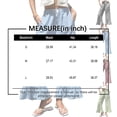 thumbnail image 4 of Women’s Plaid Wide Leg Pants Flared Leg Baggy Drawstring Ruffle Palazzo Pants with Pockets Summer Elastic Waisted Slacks Red M, 4 of 6