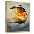 thumbnail image 3 of Designart 'One Peeled Fresh Orange Mandarin Under Green Leaves' Traditional Framed Canvas Wall Art Print, 3 of 5
