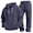 Navy, variant on LYSMORA Men's Waffle Knit Quarter Zip Hoodie Tracksuit Set, 2 Piece Long Sleeve Pullover Sweatshirt & Elastic Waist Jogger Pants Loungewear Outfit