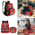 thumbnail image 5 of HUIACONG Kids Backpack Set 4-IN-1 Red Fire Truck Front with Quick-Attach Lunch Bag Pencil Case Water Bottle Holder for 6-8 Boys Girls Lightweight Spinal Support School Bag, 5 of 7