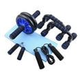 thumbnail image 1 of Lipstore 7 Piece Ab Workout Roller Wheel Kit Complete Accessory Fitness Equipment Set Blue, 1 of 8