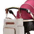 thumbnail image 6 of Lamgool Tote Diaper Bag Set 7 Pcs for Travel, Multifunction Baby Nappy Bag with Changing Pad, Shoulder Bag, Handbag Baby Bottle Bag, Khaki, 6 of 7