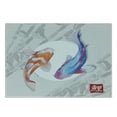 thumbnail image 3 of Koi Fish Cutting Board, Watercolor Style Japanese Animals Couple Design Grunge Brushstrokes Based Paint, Decorative Tempered Glass Cutting and Serving Board, Small Size, Blue Orange, by Ambesonne, 3 of 5