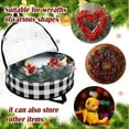 thumbnail image 6 of CoreLiving Wreath Storage Container and Bag, Christmas Wreath Storage Box, Handle and Upgrade Oxford Cloth for Holiday Decorations, Wreath Box Garland Storage Bag (24 x 7.1 Inch, Black White Plaid), 6 of 6