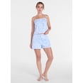 thumbnail image 3 of Joyspun Women's Woven Poplin Sleep Shorts, Sizes XS to 3X, 3 of 6