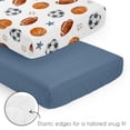 thumbnail image 4 of Sweet Jojo Designs Watercolor Sports Theme Boy Mini Crib Bedding Set 3 Piece, 4 of 6