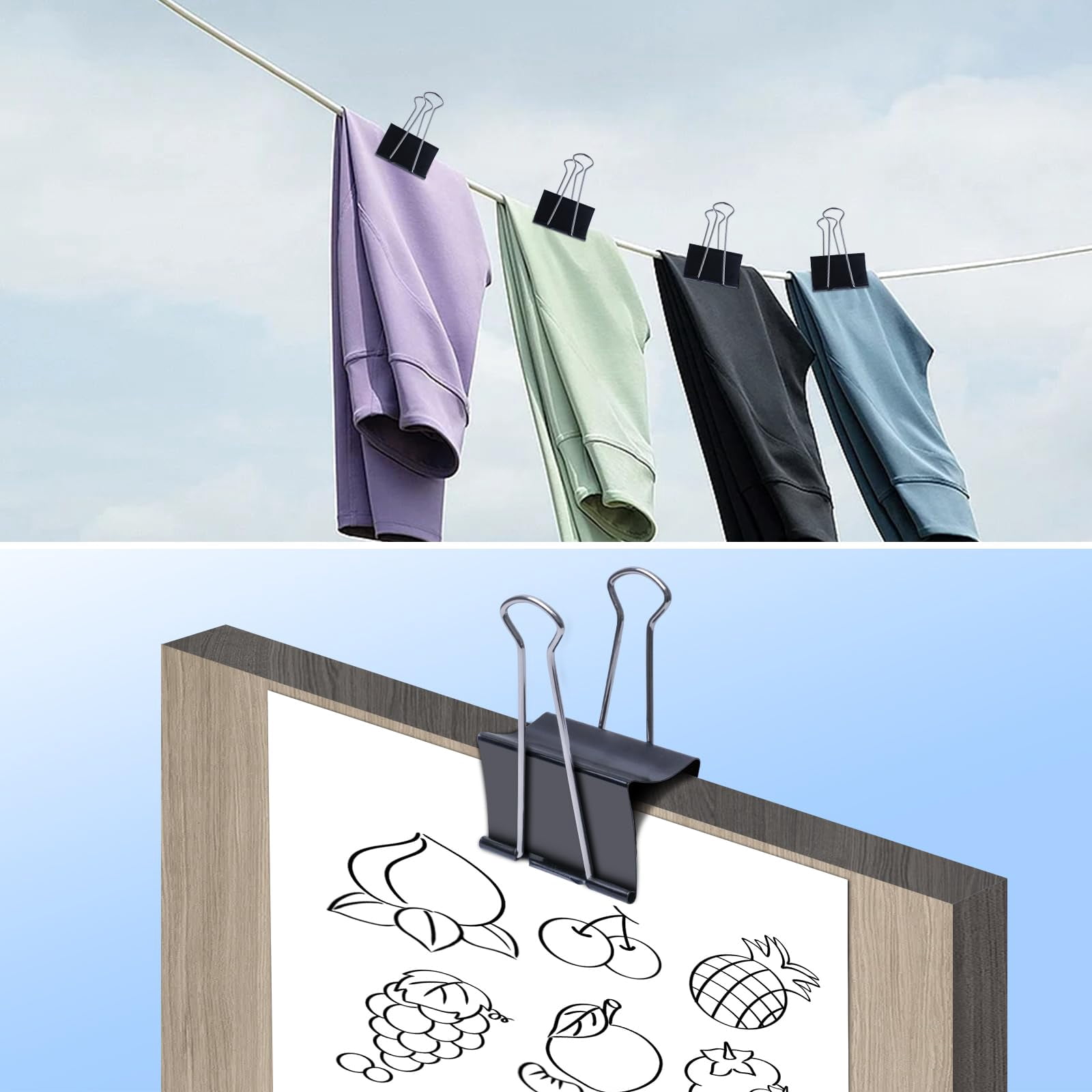 Binder Clips 3 Inch (18 Pcs)  Extra Large Giant For Office Supplies