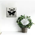 thumbnail image 2 of JEUXUS Bathroom Canvas Wall Art Butterfly Wall DecorLiving Room, Black and White Butterflies, Insect Theme Specimen Image Bedroom Ins Style Minimalist Art Wall Decor 16x16 inch, 2 of 4