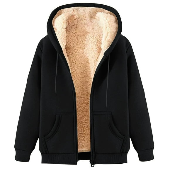 zbxnLI Mens Fleece Lined Sweatshirts Zipper Hoodies for Men Winter Padded Warm Jackets with Pockets