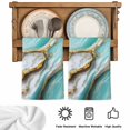 thumbnail image 5 of Turquoise Marble Kitchen Towels Set of 4, Modern Abstract Gold Stripes Art Absorbent Dish Towels for Kitchen, Microfiber Hand Towel, Quick Drying Tea Towel for Cleaning Decorative Dishcloths, 5 of 7