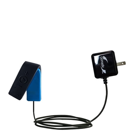 Gomadic Intelligent Compact AC Home Wall Charger suitable for the BlueAnt RIBBON - High output power with a convenient, foldable plug design - Uses Ti