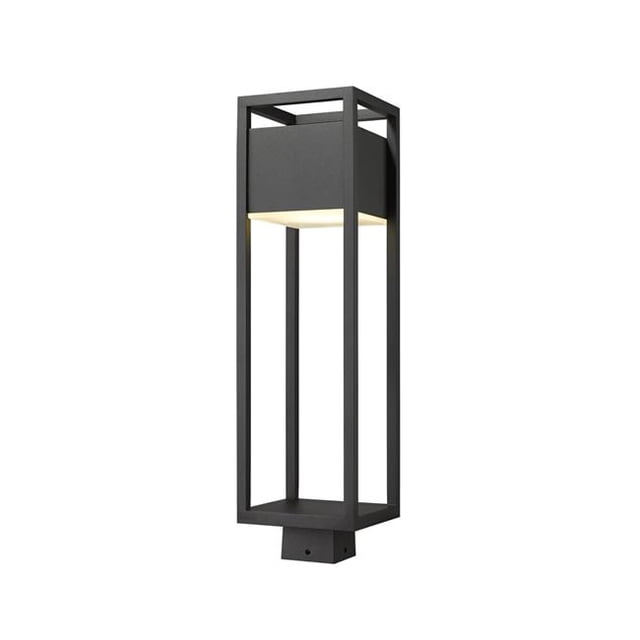 Z Lite 585PHBS-BK-LED 26 in. Barwick LED Noir Extérieur Post Mount Fixture