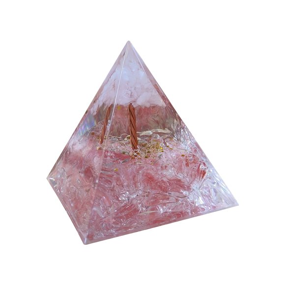 Natural Crystal Quartz Chip Decorative Resin Stand - Office Desk Tabletop Ornament Stylish Gift Idea With Crystal Tower
