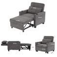 thumbnail image 4 of BIGWOO Chair Bed Convertible Chair,Pull Out Sleeper Chair Beds with USB Ports,Armchair Bed Sleeper Wear-resistant and Anti-scratch,Dark Grey, 4 of 9
