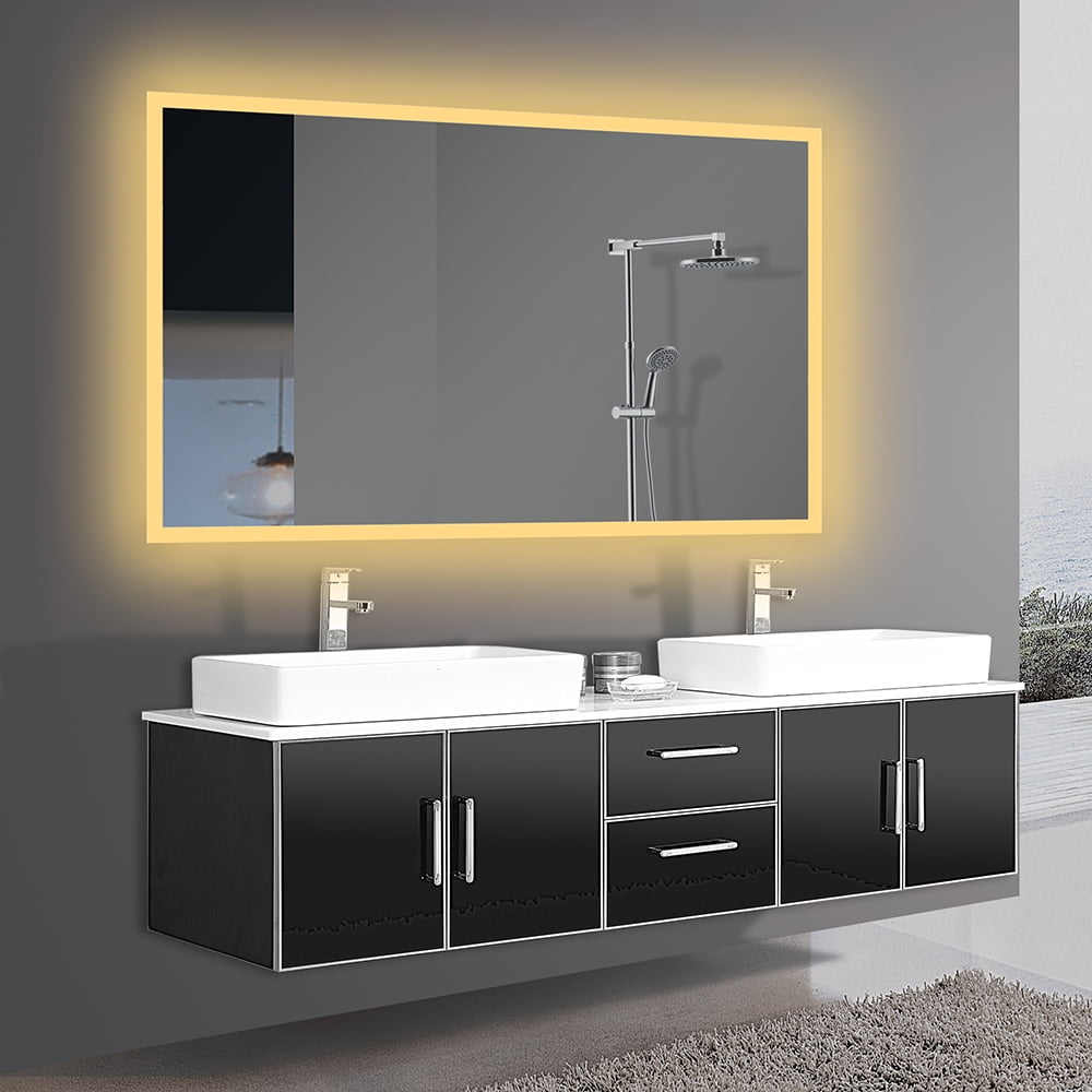 YUKON Crystal 40"x24", Rectangle , LED lighted, Wall Mounted, Vanity