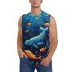 thumbnail image 1 of Balery Whimsical Underwater Fantasy Camisetas sin mangas para hombre, absorbe la humedad y protege contra el mal olor.-Medium, 1 of 7