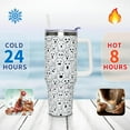 thumbnail image 4 of Halloween Ghost 40 Oz Tumbler With Handle and Straw, Stainless Steel Double Walled Vacuum Insulated Cup, Spooky Holiday Gifts for Women Men, 4 of 6