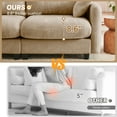 thumbnail image 5 of Living Room Sofas Modular Sectional L Shaped Couch With Ottoman,Soft Chenille Fabric,Ergonomic Design,Tufted Cushion Backrest Design,High Quality Wooden Base Easy Install,Fits Bedrooms Living Rooms R, 5 of 23