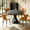 Dark Gray-Brown(A), variant on 43.32'' Round Dining Table Set for 4,5-Piece Modern Wood Kitchen Table Set for Kitchen Dining Room