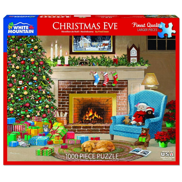 White Mountain Puzzles Christmas Eve - 1000 Piece Jigsaw Puzzle 