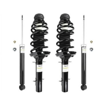 Front and Rear Suspension Strut Coil Spring and Shock Absorber Assembly Kit - Compatible with 1998 - 2010 Volkswagen Beetle without Stabilizer Bar on Rear (Excludes Diesel and Sport Suspension) 2000