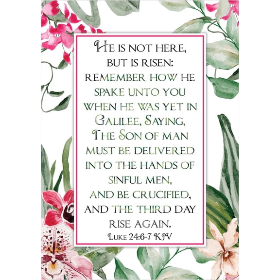 Shared Blessings He Is Risen 1 Count Religious Easter Card, KJV Scripture Bible Verse, Envelope Included