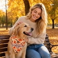thumbnail image 6 of 4 Patterns Halloween Dog Bandana Single Pack Pet Bib,Colorful Triangle Scarf Double Sided Large Size Pet Bandana for Medium Large Dogs Cats,Halloween Party Costume Decor Fall Decor, 6 of 6