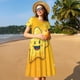 thumbnail image 4 of Easygdp Happy Cartoon Star para Vestido Transpirable de Mujer, Vestido Suelto de Manga Corta con Pliegues y Bolsillos para el Verano, 4 of 6