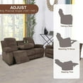 thumbnail image 3 of Corduroy Living Room Furniture Set Reclining Sofa Set Loveseat Furniture Sets in Living Room Sofa Recliners(Sofa+Loveseat, Taupe Corduroy), 3 of 5