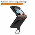 thumbnail image 3 of Nalacover for Samsung Galaxy Z Flip5 Hand Strap Ring Kickstand Case, Slim Folding Cover with Built-in Tempered Screen Protector Automatic Rebound Hinge Protection Rugged Shockproof Case, Gold, 3 of 6