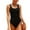 Black, variant on Gufahion Women's 1 Piece Swimsuit Sporty Bathing Suit Low Back Athletic Swimwear Beachwear for Women