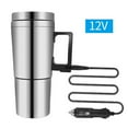 thumbnail image 3 of Stainless Steel Car Electric Kettle Electric Coffee Heating Cup 300ml Silver 12V, 3 of 9