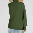 thumbnail image 4 of Miluxas Plus Size Sweater Tops On Seasonal Clearance Women's Soild Long Sleeve Thick Knit Pullover Turtleneck Sweater Coat Army Green 14(XXXL), 4 of 7