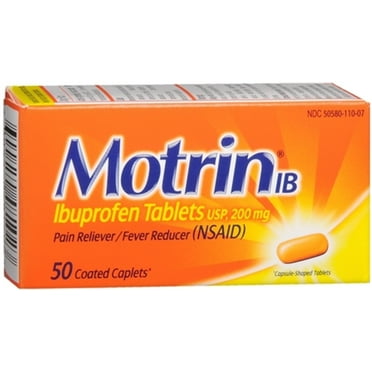 3 Pack - Motrin IB Coated Caplets 50 ea