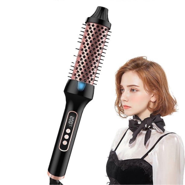 Cepillo de aire caliente con temperatura ajustable, cepillo rizador iónico de calentamiento rápido para peinar el cabello.