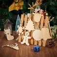 thumbnail image 4 of 80 Pcs Christmas Natural Wood Cutouts Ornaments Hanging Pendant Wood Charms with Hemp Cord for Christmas Party Gift Home Decoration DIY, 4 of 9