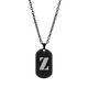 thumbnail image 3 of Collar Hombre de Inicial Letra A LUCKMAN, Acero Inoxidable Color Negro, Modelo Dylan negro UNITALLA, 3 of 7