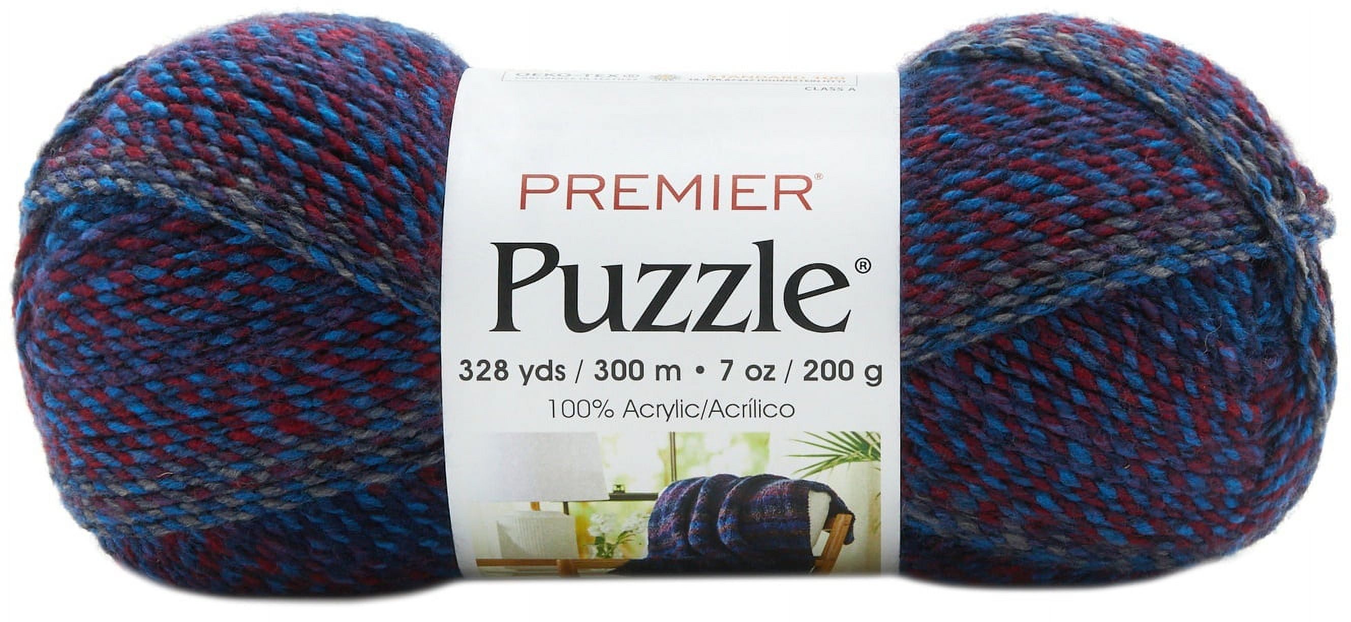 (2 pack) Premier Yarns - Puzzle Yarn - Backgammon - 7oz 328yds - 5 Bulky Weight - Acrylic