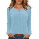 thumbnail image 1 of Camisas de Manga Corta para las Mujeres Casual Color Sólido Blusas Plisadas, Moda Cuello Redondo Tops de Verano para la Fiesta, 1 of 8