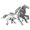 Silver, variant on CIYISON Stylish Double Horse Metal Brooch Pin Lightweight Badge Accessories Stylish Jewelry Gift For Women Men
