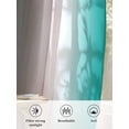 thumbnail image 6 of Sheer Curtains 96 Inches Long 2 Panels Set for Living Room, Teal Green Grey Semi Sheer Curtains for Windows, Gray Farmhouse Modern Rustic Voile Window Treatments Rod Pocket Curtain, 6 of 7